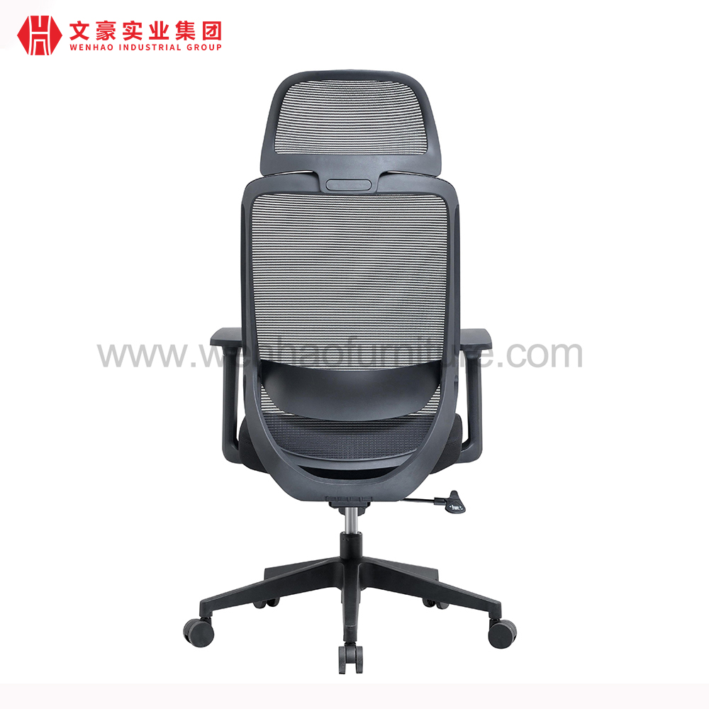 كرسي مكتب مريح شبكي عالي الظهر دوار وكرسي تنفيذي مع مسند رأس قابل للتعديل