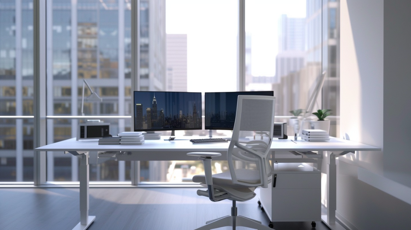 مكتب قائم قابل للتعديل