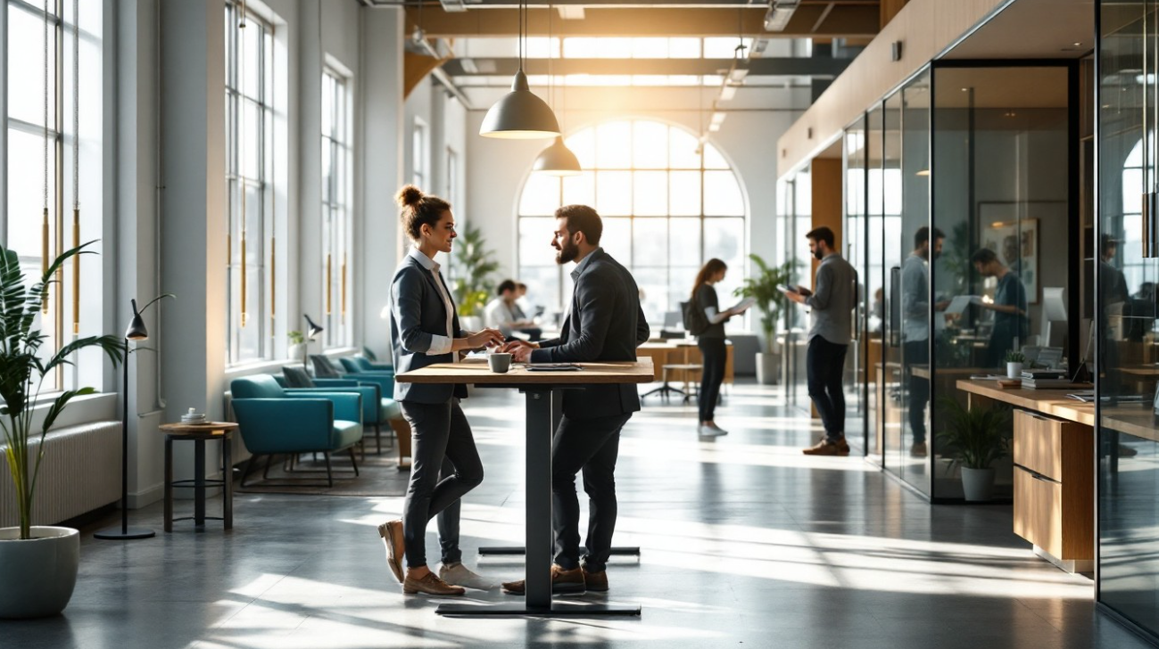 مكتب قائم قابل للتعديل